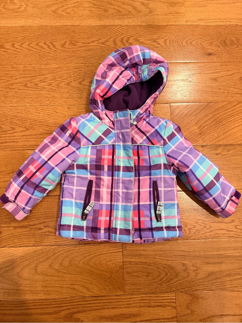 Cherokee Girls 12M Plaid Thinsulate Insulated Winter Snow Jacket Coat